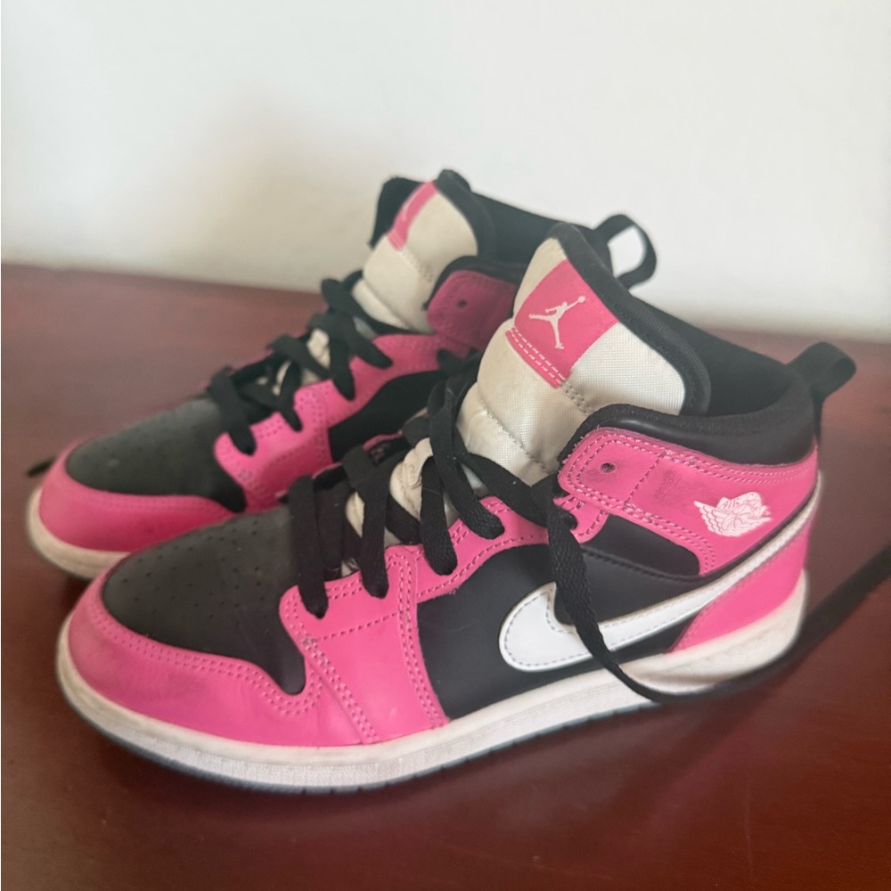 Nike Jordans Kids' Sneakers in Pink, Black, and White